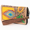 ADBG1189 American Darling Western Organizer Bag Hand Tooled Leather Saddle Blanket