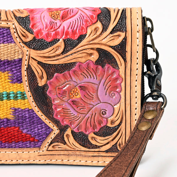 ADBG1189 American Darling Western Organizer Bag Hand Tooled Leather Saddle Blanket