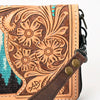 ADBG1189 American Darling Western Organizer Bag Hand Tooled Leather Saddle Blanket