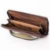 ADBG1190 American Darling Western Leather Wallet Bag Crocodile Embossed Hand Tooled