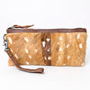 ADBG344 American Darling Genuine Hair On Hide Pattern Leather Western Wristlet