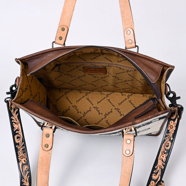 ADBG1033 American Darling Handwoven Saddle Blanket Tote Bag Western Genuine Leather Purse