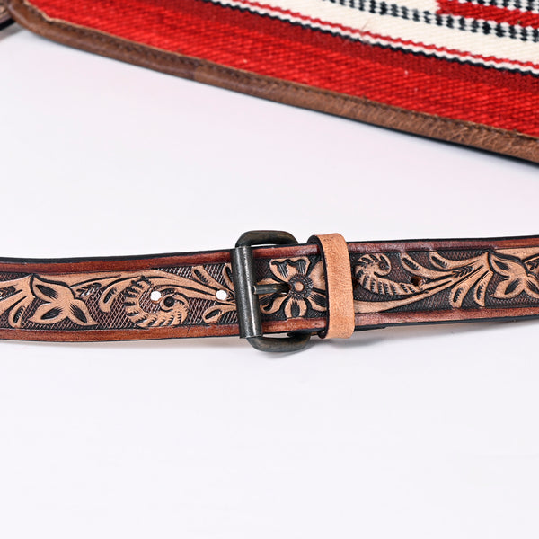 ADBG1033 American Darling Handwoven Saddle Blanket Tote Bag Western Genuine Leather Purse