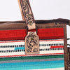 ADBG1033 American Darling Handwoven Saddle Blanket Tote Bag Western Genuine Leather Purse