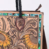 ADBG1158 American Darling Floral Tooled Leather Tote -Western Crossbody Bag