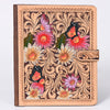 ADBG1040 American Darling Hand-Tooled Floral Genuine Leather Western Portfolio Bag