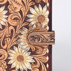 ADBG1040 American Darling Hand-Tooled Floral Genuine Leather Western Portfolio Bag