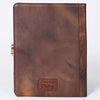 ADBG1040 American Darling Hand-Tooled Floral Genuine Leather Western Portfolio Bag