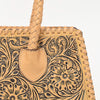 ADBGZ764 Trapezoid Western Satchel - Hand Tooled Leather Clutch Bag
