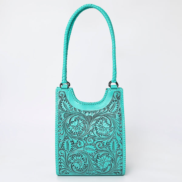 LC-ADBGZ767B Tote Hand Tooled Genuine Western Leather Women Bag
