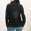ADBZ048 Western Style Denim Blazer with Authentic Harness Leather Detailing