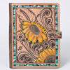 ADBG1040 American Darling Hand-Tooled Floral Genuine Leather Western Portfolio Bag