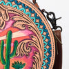 ADBG1192 American Darling Western Canteen Bag Hand Tooled Genuine Leather Crossbody