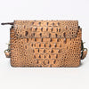 ADBG1193 American Darling Western Crossbody Bag Crocodile Embossed Genuine Leather