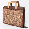 ADBG1194 American Darling Western Hand Tooled Leather Briefcase Bag Genuine Leather