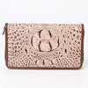 ADBG1195 American Darling Western Organizer Bag Crocodile Embossed Hand Tooled Leather