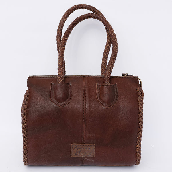 ADBGD131 American Darling Handcrafted Hair-On Cowhide Speedy Bag with Turquoise Stone & Fringes