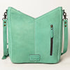 ADBG1199 American Darling Western Hand Tooled Leather Fringe Crossbody Bag
