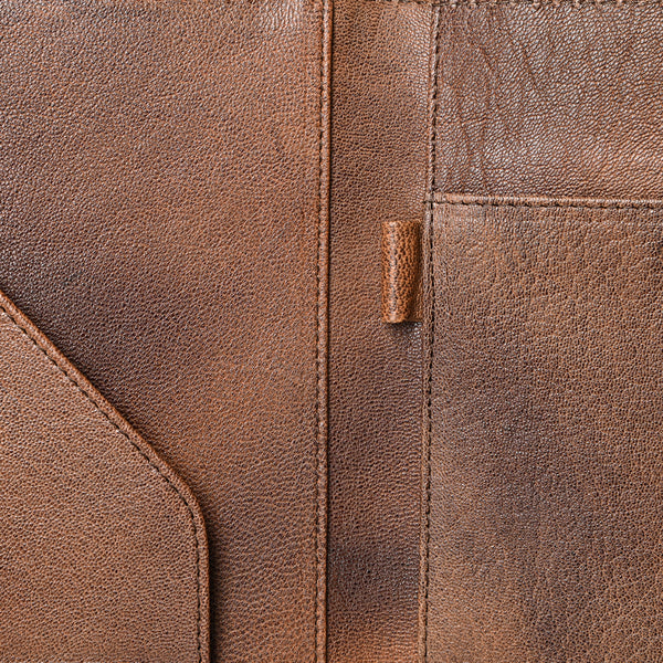 ADBG1040 American Darling Crocodile Embossed Hand Tooled Leather Western Portfolio Bag