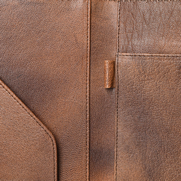 ADBG1040 American Darling Crocodile Embossed Hand Tooled Leather Western Portfolio Bag