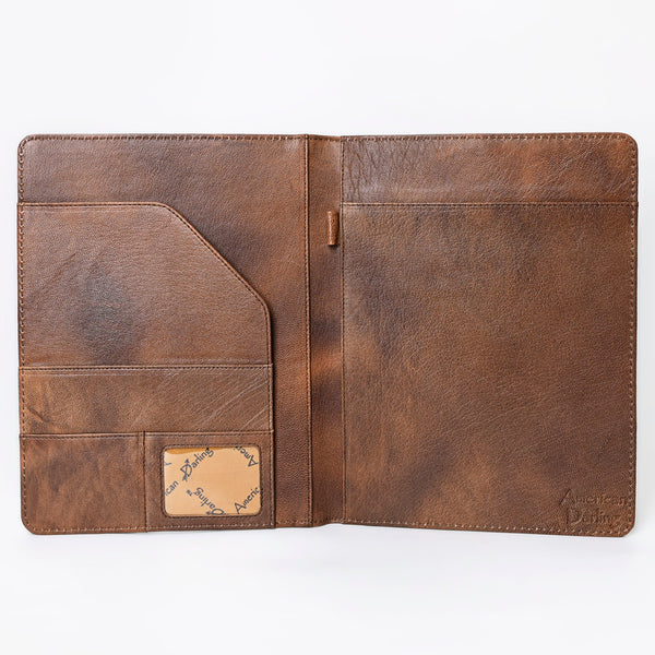 ADBG1040 American Darling Crocodile Embossed Hand Tooled Leather Western Portfolio Bag