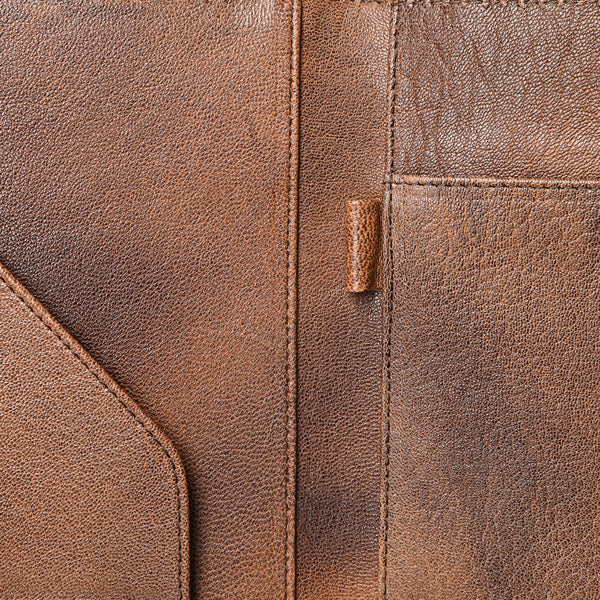 ADBG1040 American Darling Crocodile Embossed Hand Tooled Leather Western Portfolio Bag