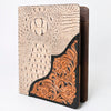 ADBG1040 American Darling Crocodile Embossed Hand Tooled Leather Western Portfolio Bag