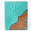 ADBG1040 American Darling Crocodile Embossed Hand Tooled Leather Western Portfolio Bag