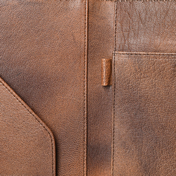 ADBG1040 American Darling Crocodile Embossed Hand Tooled Leather Western Portfolio Bag