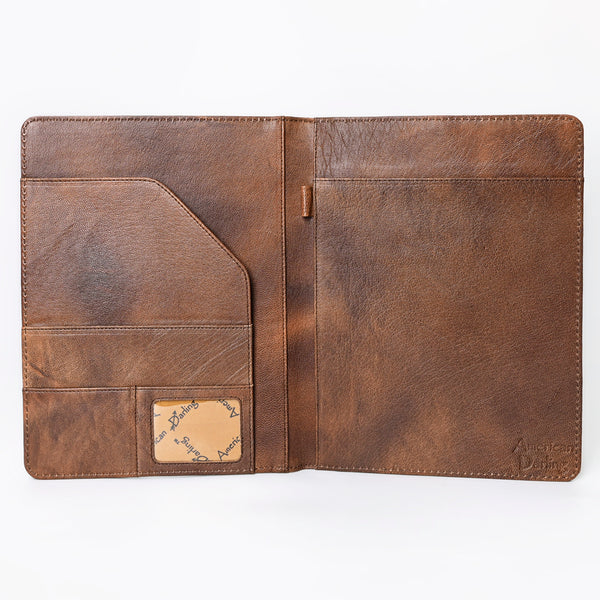 ADBG1040 American Darling Crocodile Embossed Hand Tooled Leather Western Portfolio Bag