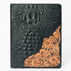ADBG1040 American Darling Crocodile Embossed Hand Tooled Leather Western Portfolio Bag