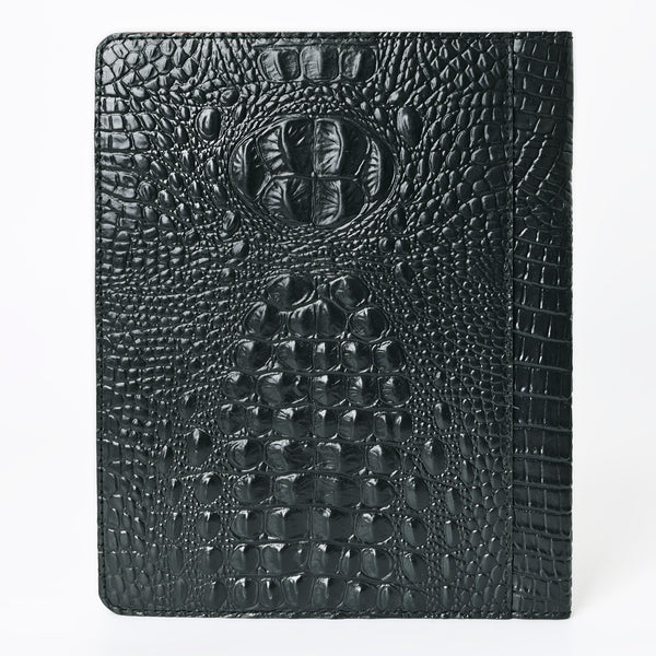 ADBG1040 American Darling Crocodile Embossed Hand Tooled Leather Western Portfolio Bag