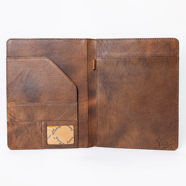 ADBG1040 American Darling Crocodile Embossed Genuine Leather Western Portfolio Bag