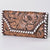 KBG154 WALLET Harness Skirting Leather with Hand Carving Ladies Bag H4.5XW9 KBG154