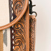 ADBG1202 American Darling Western Hand Tooled Leather Saddle Blanket Crossbody Bag