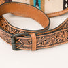 ADBG1202 American Darling Western Hand Tooled Leather Saddle Blanket Crossbody Bag