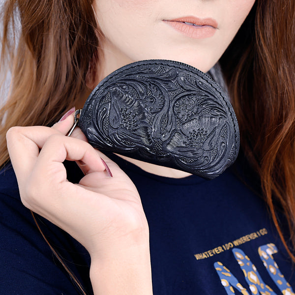 ADBG1205 American Darling Hand Tooled Genuine Leather Western Sunglass Case