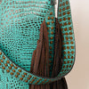ADBG1216 American Darling Crocodile Embossed Genuine Leather Western Fringe Shoulder Bag