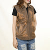 LC-ADJKT035 Genuine Vintage Leather Women Shirt Jacket Dress