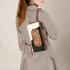 ADBG344 American Darling Hand Tooled Leather Wristlet Bag