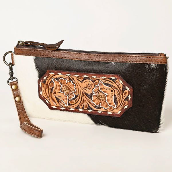 ADBG344 American Darling Hand Tooled Leather Wristlet Bag