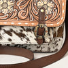 ADBGA423 American Darling Hand Tooled Hair-On Cowhide Genuine Leather Briefcase