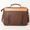 ADBGA423 American Darling Hand Tooled Hair-On Cowhide Genuine Leather Briefcase
