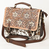 ADBGA423 American Darling Hand Tooled Hair-On Cowhide Genuine Leather Briefcase