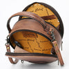 ADBG1188 American Darling Western Tooled Leather Canteen Bag Floral Carved Inlay