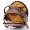 ADBG1188 American Darling Western Tooled Leather Canteen Bag Floral Carved Inlay