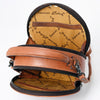ADBG1188 American Darling Western Tooled Leather Canteen Bag Floral Carved Inlay