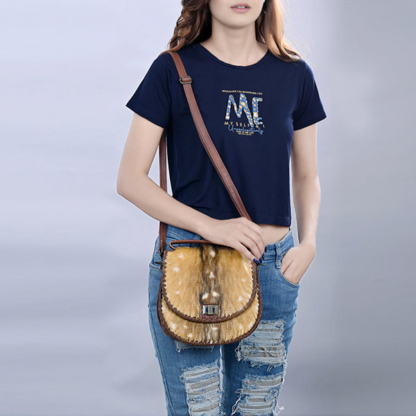 ADBG1221 American Darling Hair-On Cowhide Genuine Leather Western Crossbody Bag