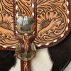 ADBG1222 American Darling Hand-Tooled Hair-On Cowhide Genuine Leather Western Crossbody Bag