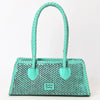 ADBGZ764 Trapezoid Western Satchel - Hand Tooled Leather Clutch Bag